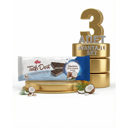 Tatlı Dost Hindistan Cevizli Gofret 3x140 Gr