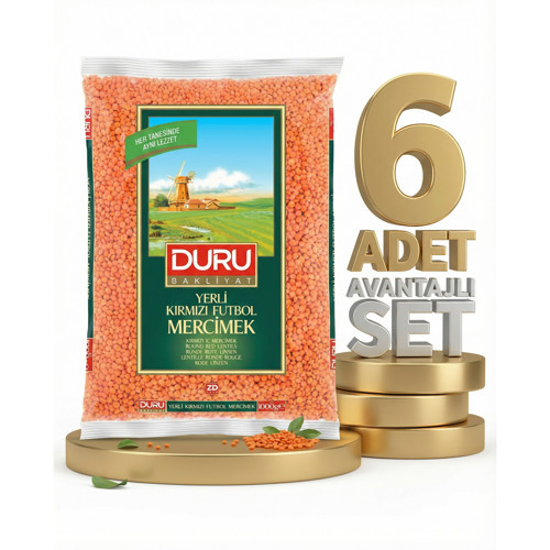 Kırmızı Futbol Mercimek 6x1 Kg