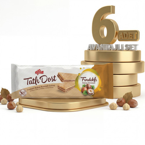 Tatlı Dost Fındıklı Kakao Kremalı Gofret 6x140 Gr