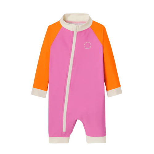 Bebekler için UV Korumalı Şortlu Mayo Pink Red