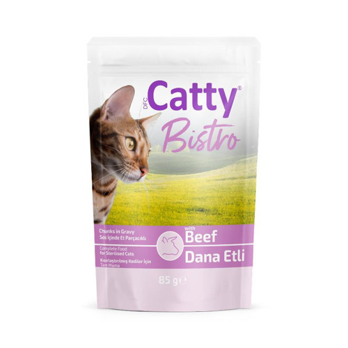 Bistro Sos İçinde Dana Etli Kısırlşatırılmış Yetişkin Kedi Konservesi 85 Gr