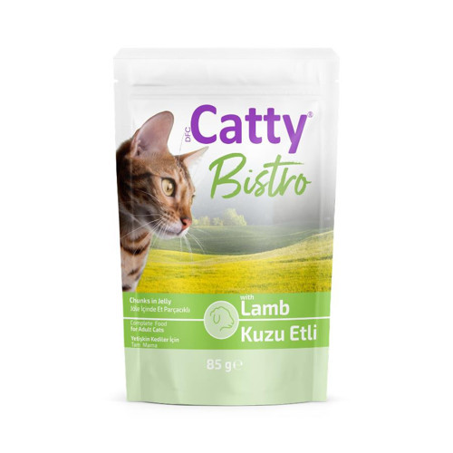 Bistro Jöle İçinde Et Parçacıklı Kuzu Etli Yetişkin Kedi Konservesi 85 Gr