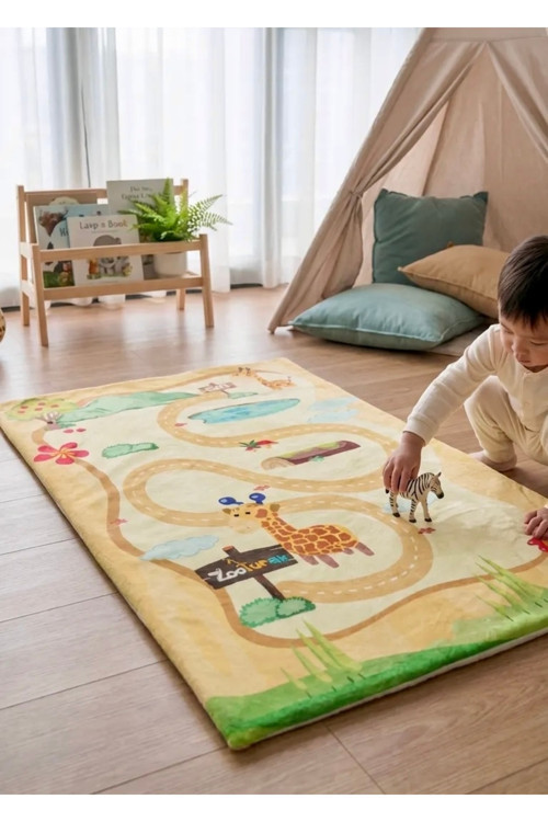 Çocuk Oyun Matı Bebek Minderi Zürafa 100X150