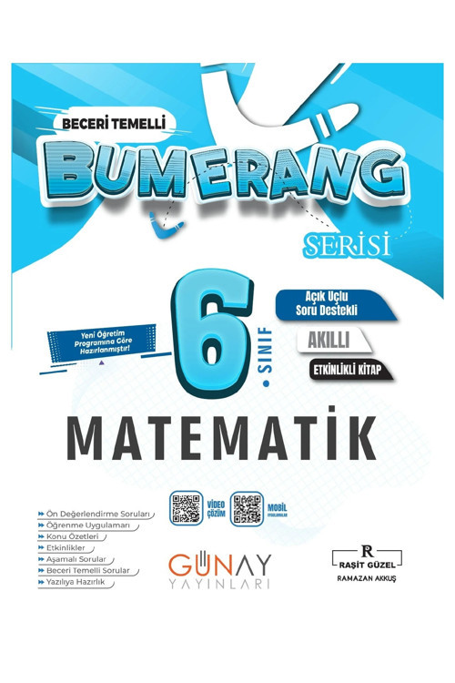 2025-2026 6. Sınıf Bumerang Matematik Konu Anlatımı Aşamalı Sorular Güncel Müfredat