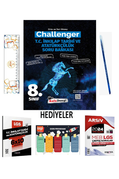 8. Sınıf Challenger T.C. İnkılap Tarihi Soru Bankası - Tümü Video Çözümlü (Orta Ve İleri Düzey)