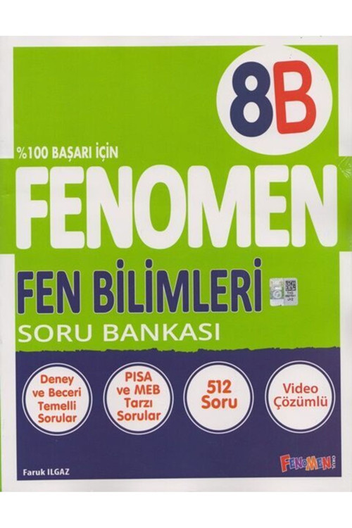 8. Sınıf Fenomen Fen Bilimleri B Soru Bankası