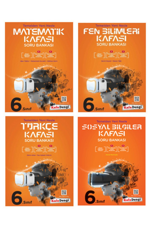 Kafadengi Yayınları 6. Sınıf Türkçe + Matematik + Fen + Sosyal Kafası Soru Bankası