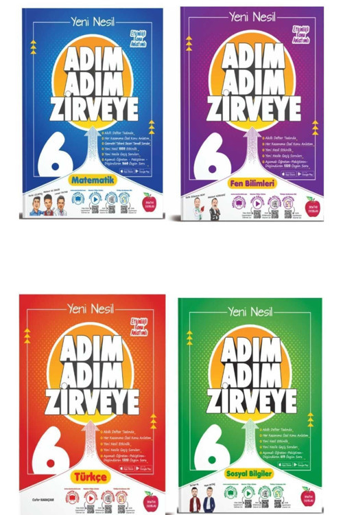 Newton 6.Sınıf Adım Adım Zirveye Matematik Fen Bilimleri Türkçe Sosyal Soru Bankası 2024 2025 Lgs