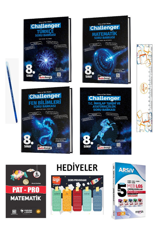 8.Sınıf Challenger Tüm Dersler Soru Bankası Set Hediyeli