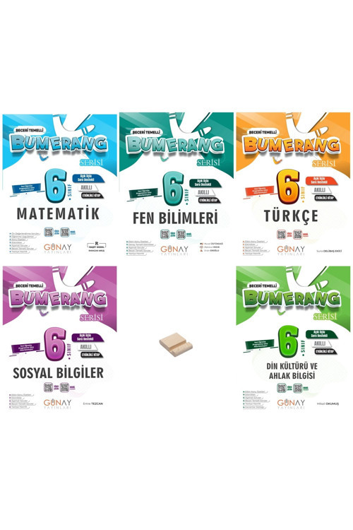 6. Sınıf Bumerang Tüm Dersler Etkinlikli Soru Bankası 5Li Set + Telefon Standı