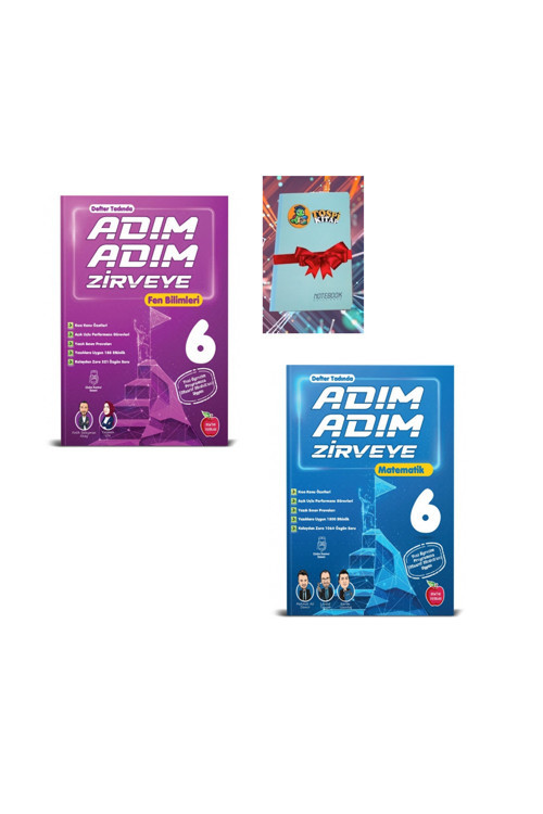6.Sınıf Adım Adım Etkinlikli Soru Bankası Fen Bilimleri + Matematik (Not Defteri Hediye)
