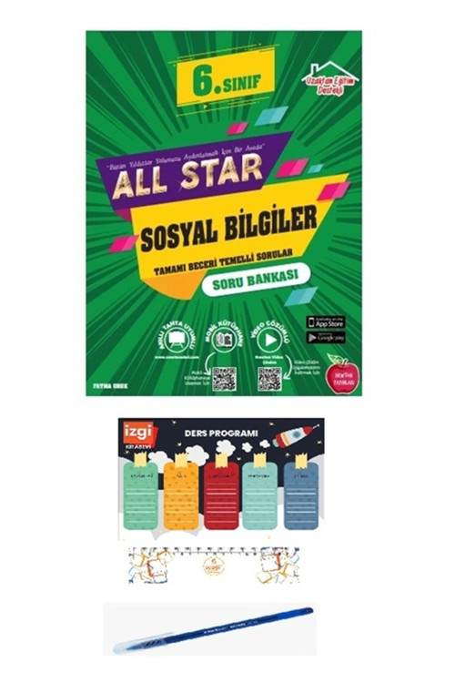 6.Sınıf All Star Sosyal Bilgiler Soru Bankası Hediyeli