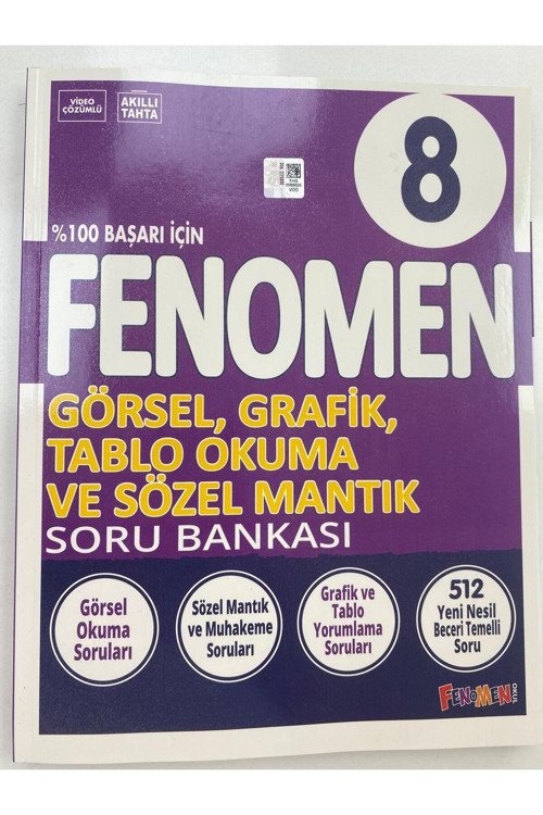 Fenomen 8.Sınıf Görsel Grafik Tablo Okuma Ve Sözel Mantık Soru Bankası