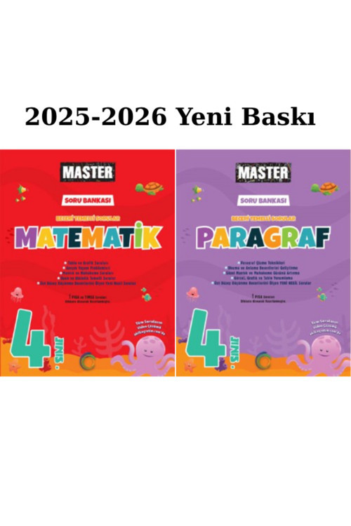 Okyanus 4.Sınıf Master Matematik-Paragraf Soru Bankası Seti 2025/26 Yeni Baskı
