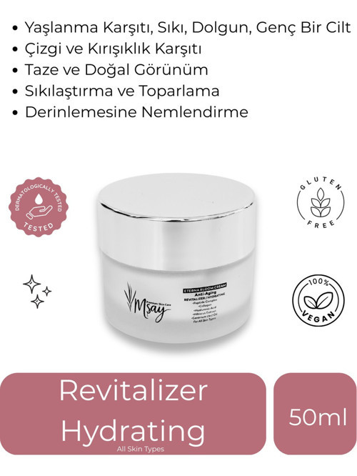 Eterna Bloom, Anti Aging, Yaşlanma Karşıtı, Kırışıklık ve Ince Çizgi Karşıtı, Nemlendirici, Peptit Kompleks, Kolajen, Hyaluronik Asit, Hibiscus, Itıryağı