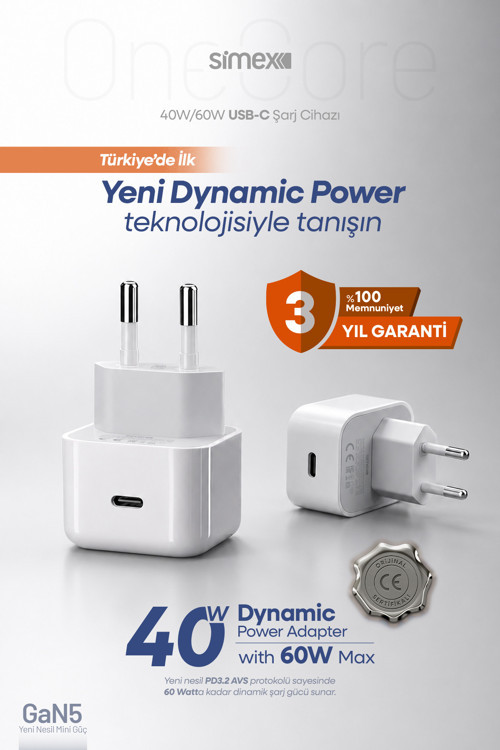 iPhone 17 Pro Max 60W PD Type-C Hızlı Şarj Adaptörü Dynamic Power 40W iPad Air Şarj Başlığı Aleti