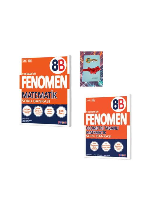 8 Lgs Matematik B + Geometri Tabanlı Matematik B Soru Bankası ( Defter Hediye)
