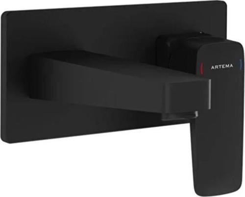 A4273836-Artema Root Square Ankastre Lavabo Bataryas - Sıva Üstüı - Mat Siyah