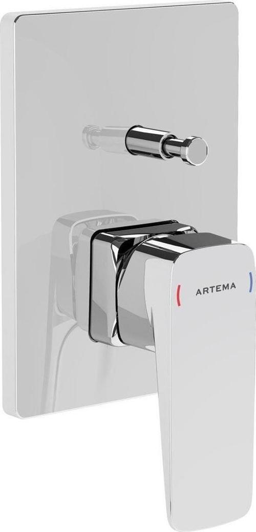 A42752 - Artema Root Square Ankastre Banyo Bataryasi Siva Üstü Grubu Krom