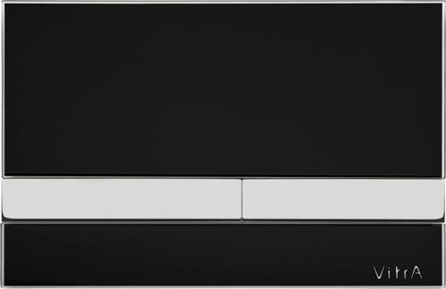 740-1101-Vitra Select Kumanda Paneli - Siyah Cam Slach Krom Buton
