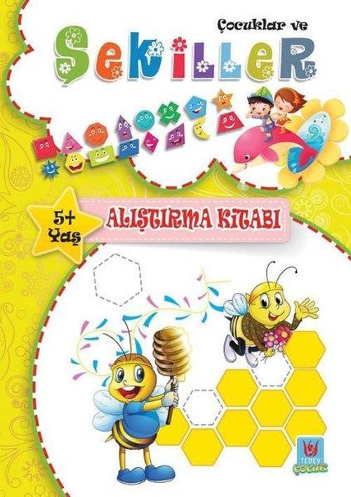 Çocuklar ve Şekiller 5+Yaş Alıştırma Kitabı