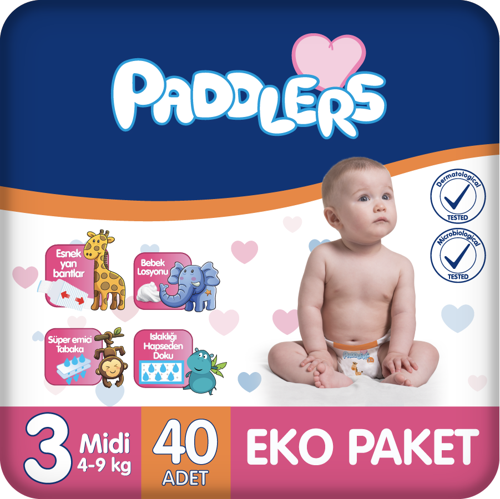 Bebek Bezi 3 Numara Midi 40 Adet (4-9 Kg) Eko Paket