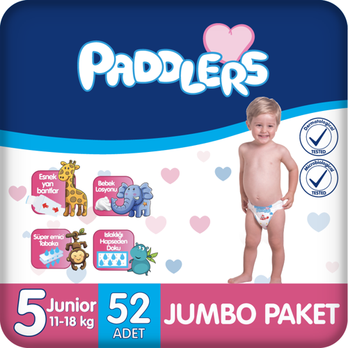 Bebek Bezi 5 Numara Junior 52 Adet (11-18 Kg) Jumbo Paket