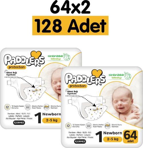 Protection Bebek Bezi 1 Numara Yenidoğan 128 Adet (2-5 Kg) 2'li Jumbo Set