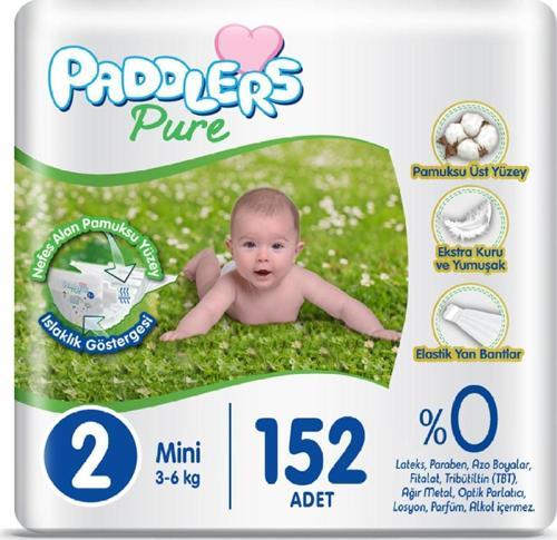 Pure Bebek Bezi 2 Numara Mini 152 Adet ( 3-6 kg ) Süper Fırsat Paketi