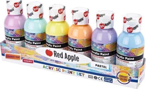 Akrilik Boya Pastel Renkler 6 Renk x 100 ml