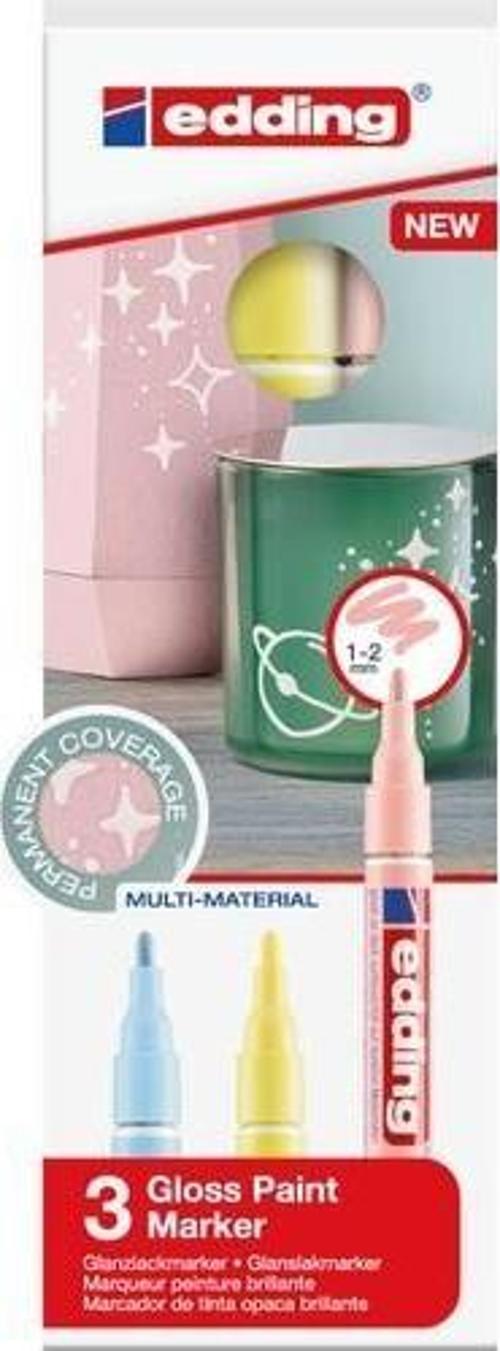 E 751 Boya Dekorasyon Kalemi Kutu Pastel 3l'ü