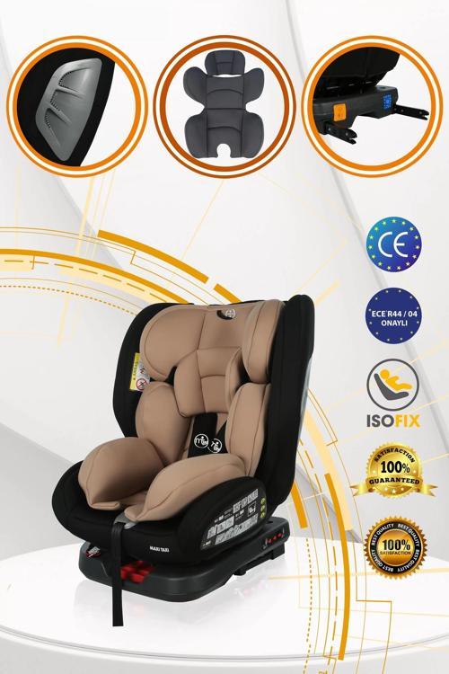 Safe Travel 360 Dönebilen Isofix Oto Koltuğu Bej-siyah