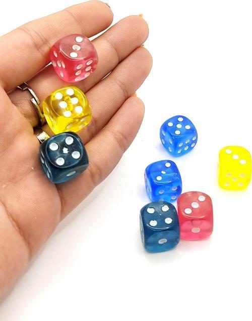 Renkli Okey Zarı , Masa Oyunları Zarı - 4 Adet
