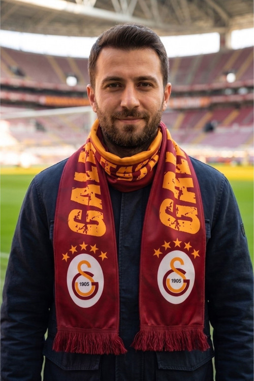 ORİJİNAL LİSANSLI 5 YILDIZ KIRMIZI ŞAL ATKI