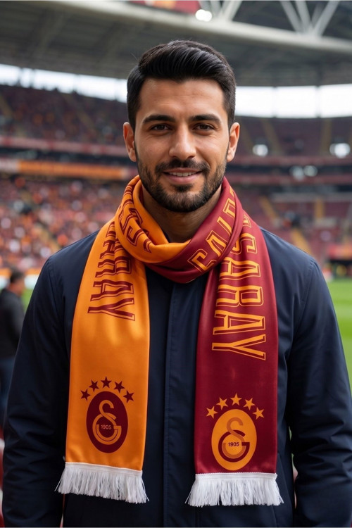 GALATASARAY ORİJİNAL LİSANSLI SARI KIRMIZI ŞAL ATKI