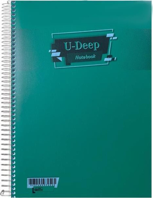 U-DEEP A4 Spiralli Defter Pp. Kapak 96 Yp. Kareli