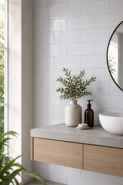 Super White Flat Glossy Duvar Seramiği 7,5X15 Cm Mutfak Tezgah Arası Ve Banyo Fayansı