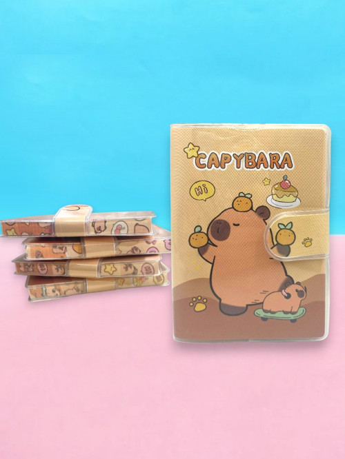 Capybara A7 Not Defteri , Çıt Çıtlı Cep Defteri - Kaykaylı Capybara
