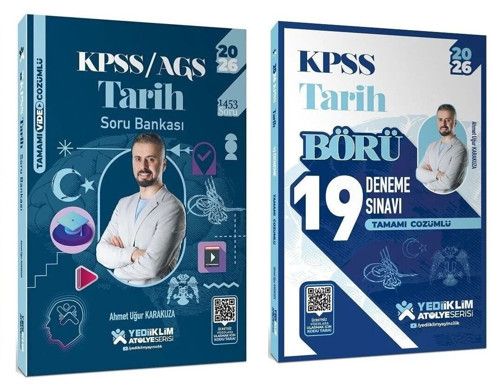 2026 Kpss Tarih Atölye Soru Bankası + Börü 19 Deneme 2 Li Set - Ahmet Uğur Karakuza