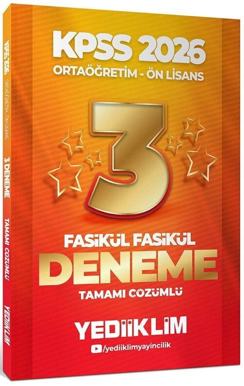 2026 Kpss Lise Ortaöğretim Ön Lisans 3 Yıldız Deneme Fasikül Çözümlü