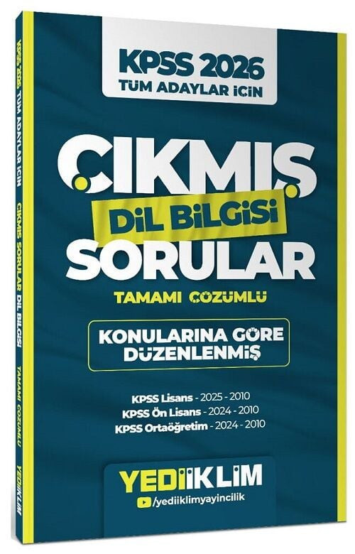 2026 Kpss Dil Bilgisi Çıkmış Sorular Konularına Göre Çözümlü