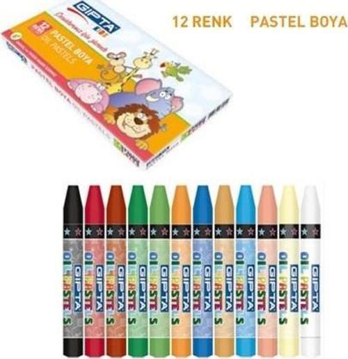 Pastel Boya - Karton Kutu - Altıgen - 12 Renk