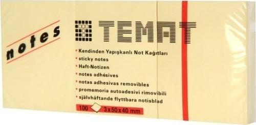 Yapışkanlı Not Kağıdı 3X50X40 MM 100 Yaprak 3'Lü