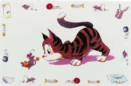 Kedi Mama ve Su Kabı Servisi, 44x28cm