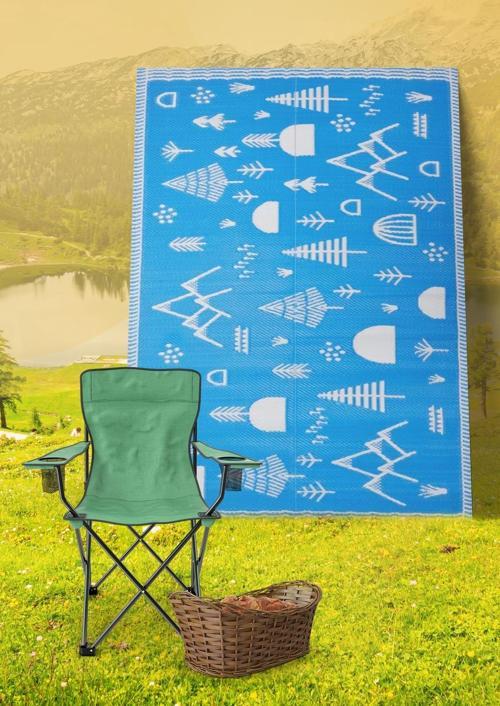 Savana 8808 Plaj Kamp Piknik Bahçe Halısı Balkon Teras Hasır Mat Savan Halı