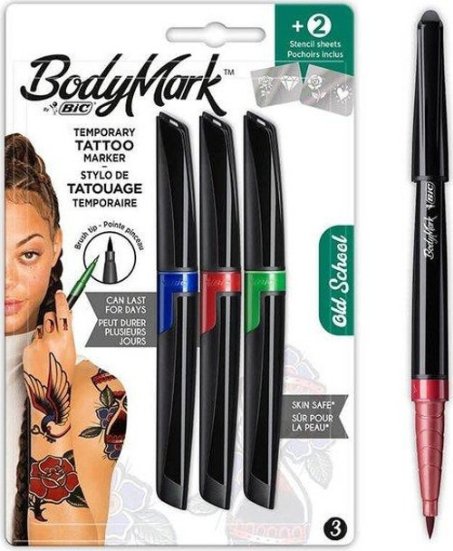 Bodymark 3'lü Blisterli Geçici Dövme Kalemi