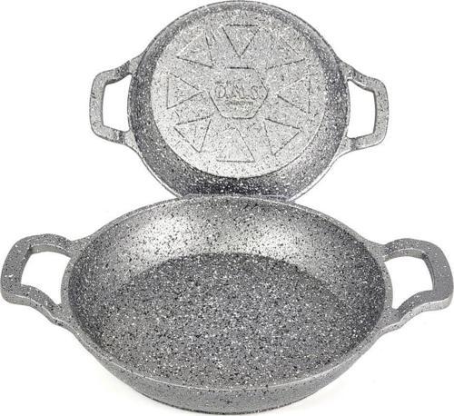 3729 Döküm Granit 2 Parça Kapaksız Sahan Set 18-20 cm Gri