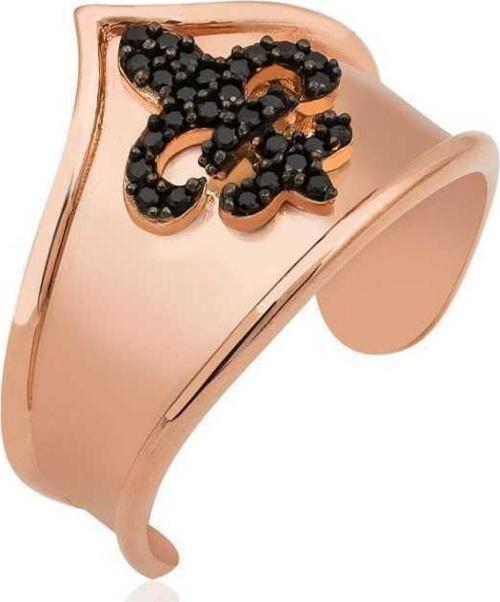 925 Ayar Gümüş Rose Desenli Eklem Yüzük