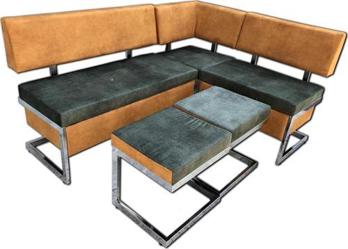 Köşe Takım 12441 Mutfak C LOCA Model Metal nikelaj Kalite kumaş döşem El Yapım