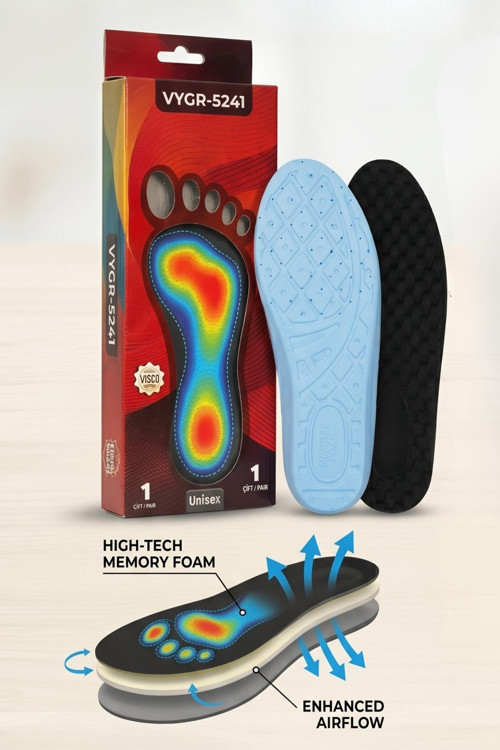 5241 Ortopedik Rahat Memory Foam Hafızalı Ayakkabı İç Tabanlık